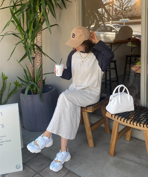 ISOOK（アイスー）の「ラグランカットソーワンピース / Tシャツワンピ ラグラン 大人カジュアル（ワンピース・レディース・アイボリー・FREE）」の7枚目の写真