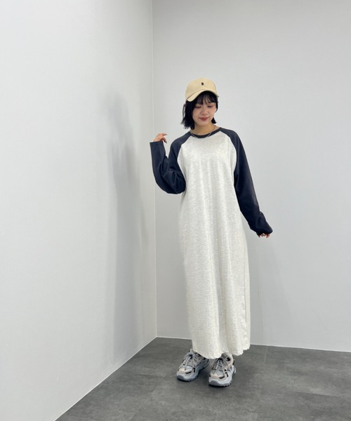 ISOOK（アイスー）の「ラグランカットソーワンピース / Tシャツワンピ ラグラン 大人カジュアル（ワンピース・レディース・アイボリー・FREE）」の15枚目の写真