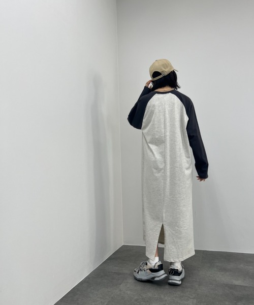 ISOOK（アイスー）の「ラグランカットソーワンピース / Tシャツワンピ ラグラン 大人カジュアル（ワンピース・レディース・アイボリー・FREE）」の12枚目の写真