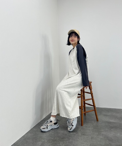 ISOOK（アイスー）の「ラグランカットソーワンピース / Tシャツワンピ ラグラン 大人カジュアル（ワンピース・レディース・アイボリー・FREE）」の11枚目の写真