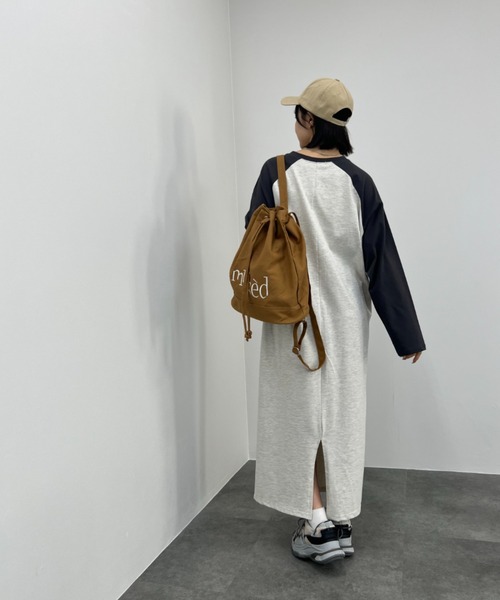 ISOOK（アイスー）の「ラグランカットソーワンピース / Tシャツワンピ ラグラン 大人カジュアル（ワンピース・レディース・アイボリー・FREE）」の19枚目の写真