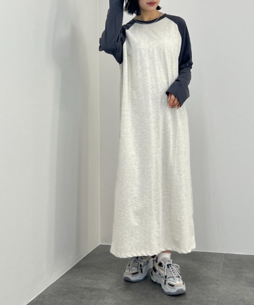 ISOOK（アイスー）の「ラグランカットソーワンピース / Tシャツワンピ ラグラン 大人カジュアル（ワンピース・レディース・アイボリー・FREE）」の21枚目の写真