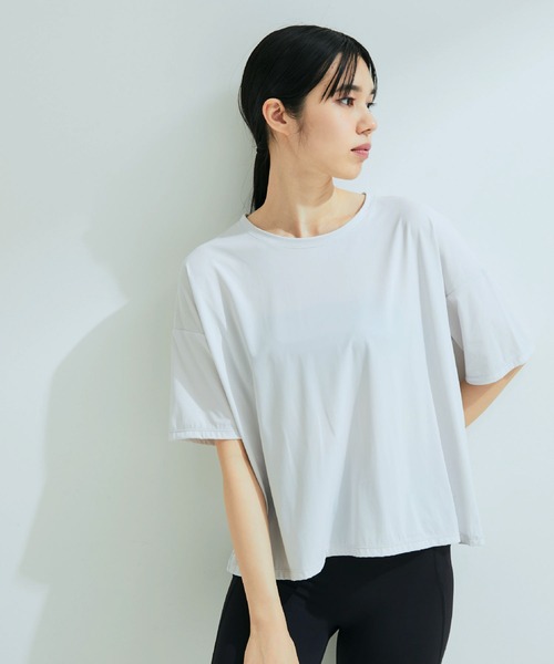 DESCENTE（デサント）の「【NERGY×DESCENTE】ビッグシルエットTシャツ（Tシャツ/カットソー・レディース・ライトグレー/ブラック・FREE）」の2枚目の写真