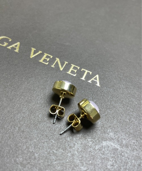 StyleSea（スタイルシー）の「サークルストーンキャッチピアス（ピアス（両耳用）・レディース・ピンク/エメラルド/ブルー/ホワイト/パープル/ゴールド・FREE）」の7枚目の写真