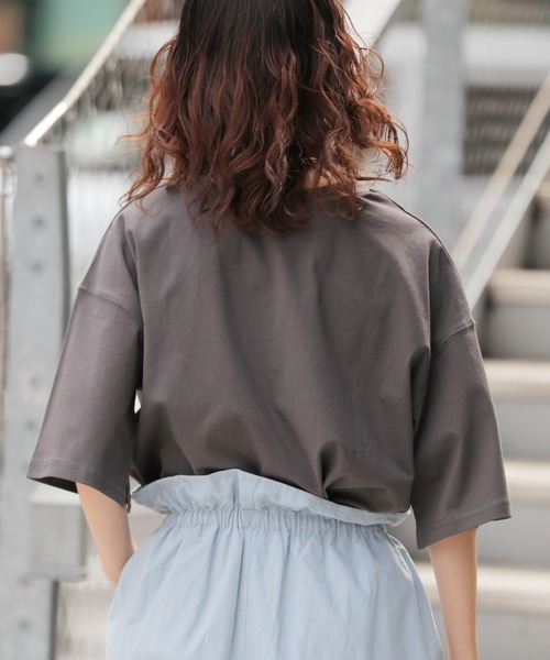 CIAOPANIC TYPY（チャオパニックティピー）の「USAコットンアソートプリントTee（Tシャツ/カットソー・レディース・ホワイト/ピンク/イエロー/チャコールグレー・ONE SIZE）」の15枚目の写真