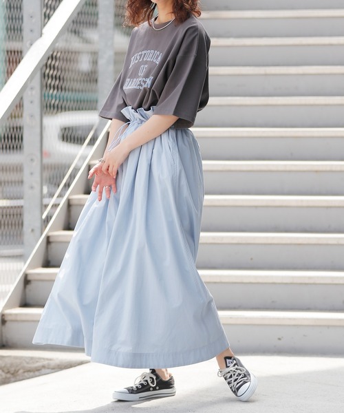 CIAOPANIC TYPY（チャオパニックティピー）の「USAコットンアソートプリントTee（Tシャツ/カットソー・レディース・ホワイト/ピンク/イエロー/チャコールグレー・ONE SIZE）」の18枚目の写真