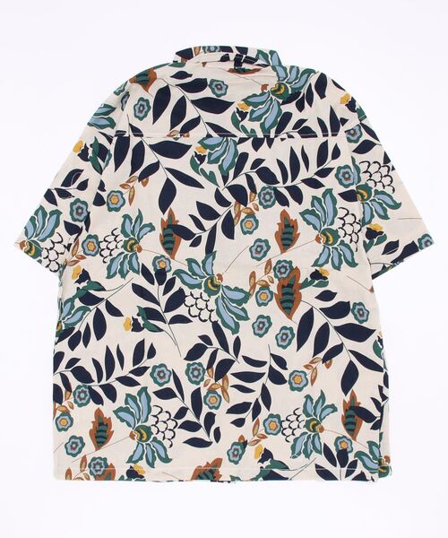 HOOK（フック）の「HOOK- アメカジ南国植物模様アロハシャツ（シャツ/ブラウス・メンズ・グリーン/オレンジ・M/L/XL）」の3枚目の写真