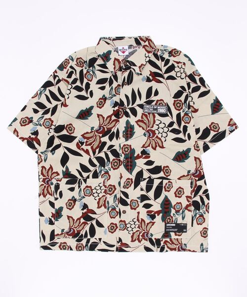 HOOK（フック）の「HOOK- アメカジ南国植物模様アロハシャツ（シャツ/ブラウス・メンズ・グリーン/オレンジ・M/L/XL）」の14枚目の写真