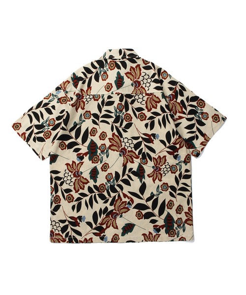 HOOK（フック）の「HOOK- アメカジ南国植物模様アロハシャツ（シャツ/ブラウス・メンズ・グリーン/オレンジ・M/L/XL）」の5枚目の写真