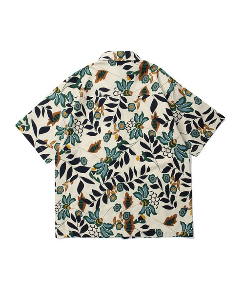HOOK（フック）の「HOOK- アメカジ南国植物模様アロハシャツ（シャツ/ブラウス・メンズ・グリーン/オレンジ・M/L/XL）」の6枚目の写真