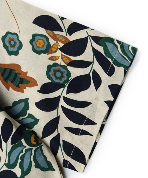 HOOK（フック）の「HOOK- アメカジ南国植物模様アロハシャツ（シャツ/ブラウス・メンズ・グリーン/オレンジ・M/L/XL）」の10枚目の写真