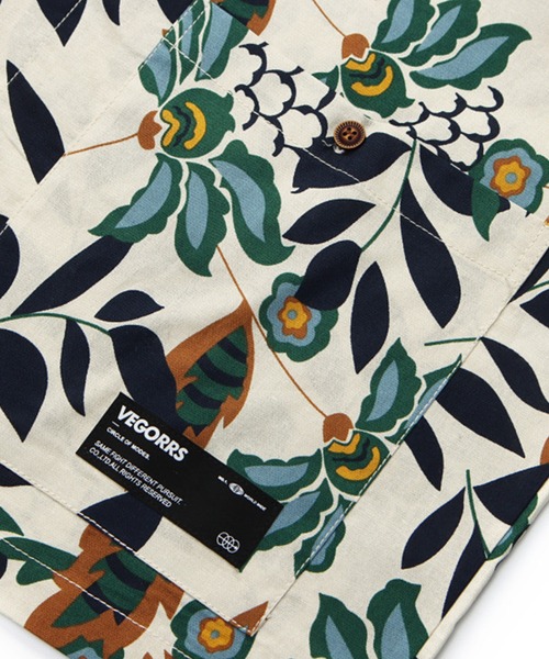 HOOK（フック）の「HOOK- アメカジ南国植物模様アロハシャツ（シャツ/ブラウス・メンズ・グリーン/オレンジ・M/L/XL）」の12枚目の写真