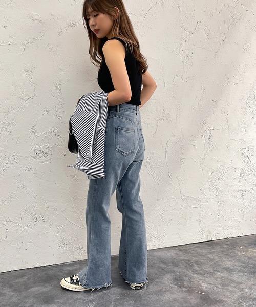 apres jour mignon(アプレジュールミニョン)の「ニットスクエアネックタンク【ZOZOTOWN限定アイテム】(タンクトップ・レディース・ブルー系その他/ピンク/ホワイト/ブラック・X-LARGE/フリー)」の22枚目の写真