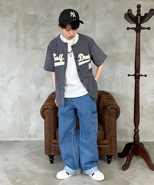 kutir(クティール)の「ベースボールスウェットT(Tシャツ/カットソー・レディース・ネイビー/オフホワイト/イエロー・FREE)」の17枚目の写真