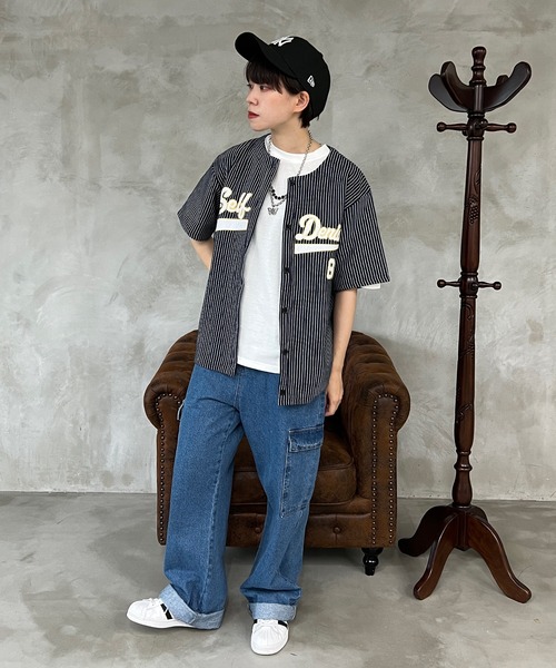 kutir(クティール)の「ベースボールスウェットT(Tシャツ/カットソー・レディース・ネイビー/オフホワイト/イエロー・FREE)」の18枚目の写真