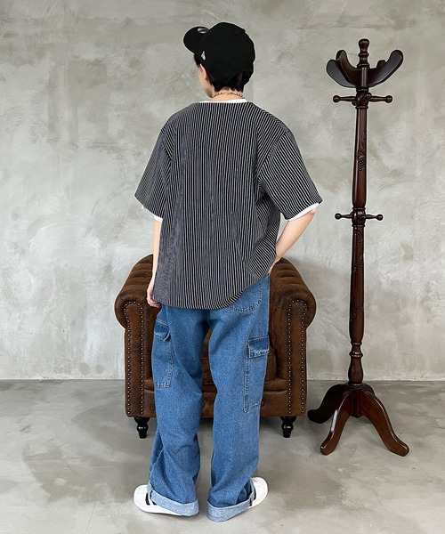 kutir(クティール)の「ベースボールスウェットT(Tシャツ/カットソー・レディース・ネイビー/オフホワイト/イエロー・FREE)」の21枚目の写真