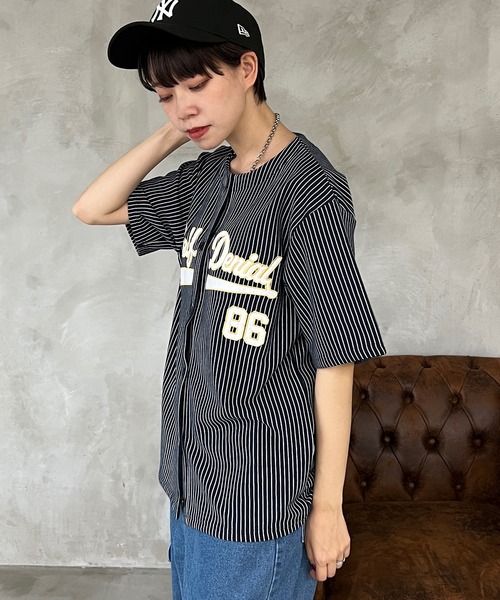 kutir(クティール)の「ベースボールスウェットT(Tシャツ/カットソー・レディース・ネイビー/オフホワイト/イエロー・FREE)」の15枚目の写真