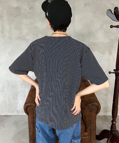 kutir(クティール)の「ベースボールスウェットT(Tシャツ/カットソー・レディース・ネイビー/オフホワイト/イエロー・FREE)」の16枚目の写真