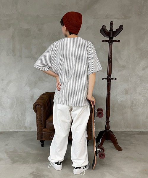 kutir(クティール)の「ベースボールスウェットT(Tシャツ/カットソー・レディース・ネイビー/オフホワイト/イエロー・FREE)」の12枚目の写真