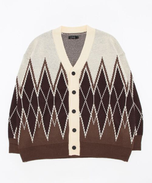 RINGS アーガイルニットカーデ（カーディガン/ボレロ）｜JUGLANS（ユグランス）