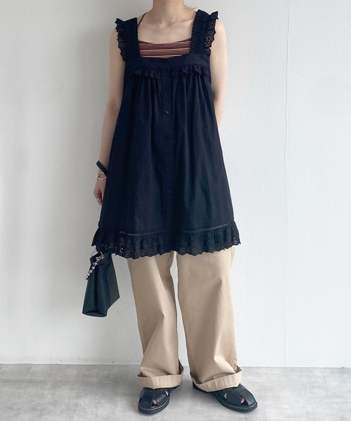 w closet（ダブルクローゼット）の「フリルレースタンクチュニック