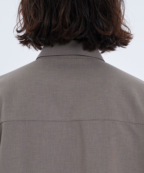 CITY TOKYO（シティトウキョウ）の「リネンライク切り替えデザイン半袖シャツ｜防シワ/速乾性（シャツ/ブラウス・メンズ・ブラック/ベージュ/グレー/カーキ/ブルー/ブルー系その他/グレイッシュベージュ/ブラック系その他・1/2/3）」の9枚目の写真