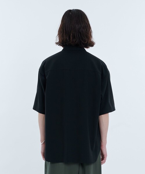 CITY TOKYO（シティトウキョウ）の「リネンライク切り替えデザイン半袖シャツ｜防シワ/速乾性（シャツ/ブラウス・メンズ・ブラック/ベージュ/グレー/カーキ/ブルー/ブルー系その他/グレイッシュベージュ/ブラック系その他・1/2/3）」の12枚目の写真