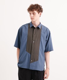 CITY TOKYO | リネンライク切り替えデザイン半袖シャツ｜防シワ/速乾性(シャツ/ブラウス)