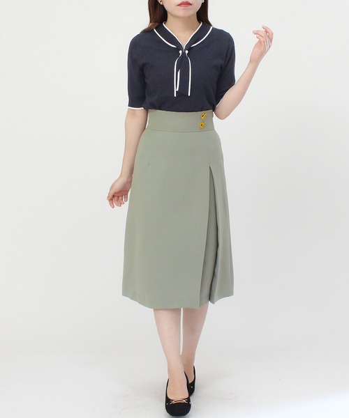 TRUDEA(トルディア)の「ハトメ使いボックスフレアスカート(スカート・レディース・ブラック/ブラウン/カーキ/ピンクベージュ/ネイビー・SMALL/MEDIUM)」の10枚目の写真