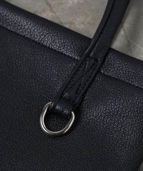 Alpinus(アルピナス)の「Alpinus - leather tote bag / レザートートバック(トートバッグ・メンズ・ブラック・FREE)」の6枚目の写真