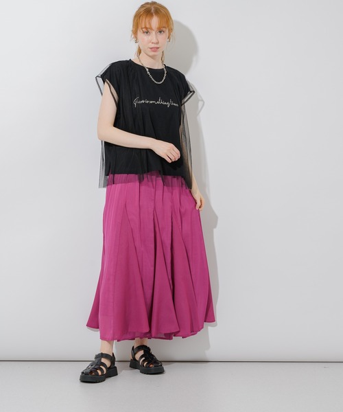 Paradise Picnic（パラダイスピクニック）の「16枚ハギ切替スカート（スカート・レディース・イエロー/グリーン/ピンク・FREE）」の14枚目の写真