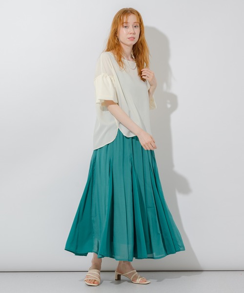 Paradise Picnic（パラダイスピクニック）の「16枚ハギ切替スカート（スカート・レディース・イエロー/グリーン/ピンク・FREE）」の10枚目の写真