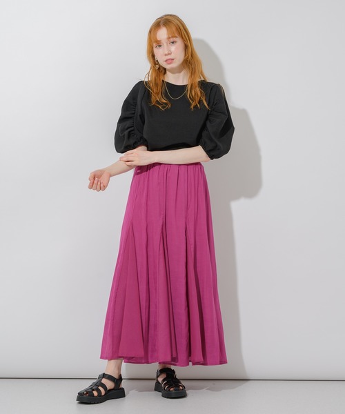 Paradise Picnic（パラダイスピクニック）の「16枚ハギ切替スカート（スカート・レディース・イエロー/グリーン/ピンク・FREE）」の18枚目の写真