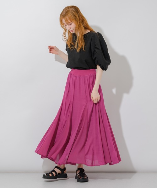 Paradise Picnic（パラダイスピクニック）の「16枚ハギ切替スカート（スカート・レディース・イエロー/グリーン/ピンク・FREE）」の19枚目の写真