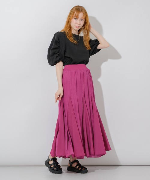 Paradise Picnic（パラダイスピクニック）の「16枚ハギ切替スカート（スカート・レディース・イエロー/グリーン/ピンク・FREE）」の20枚目の写真