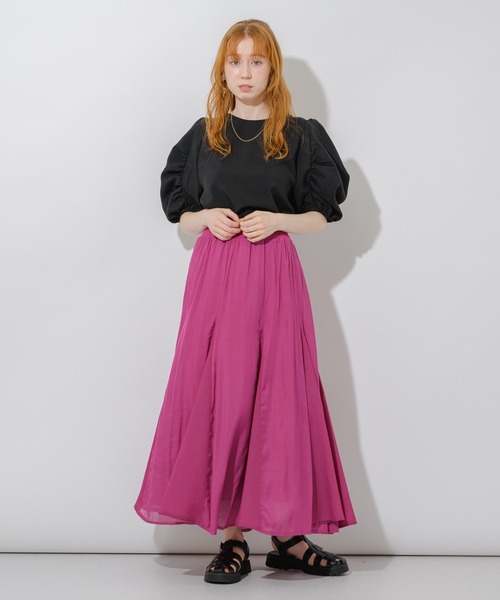 Paradise Picnic（パラダイスピクニック）の「16枚ハギ切替スカート（スカート・レディース・イエロー/グリーン/ピンク・FREE）」の21枚目の写真