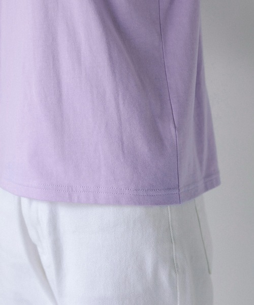 OLIVE des OLIVE(オリーブデオリーブ)の「ロゴ刺繍Tシャツ(Tシャツ/カットソー・レディース・ネイビー/オフホワイト/オレンジ/ラベンダー・FREE)」の6枚目の写真