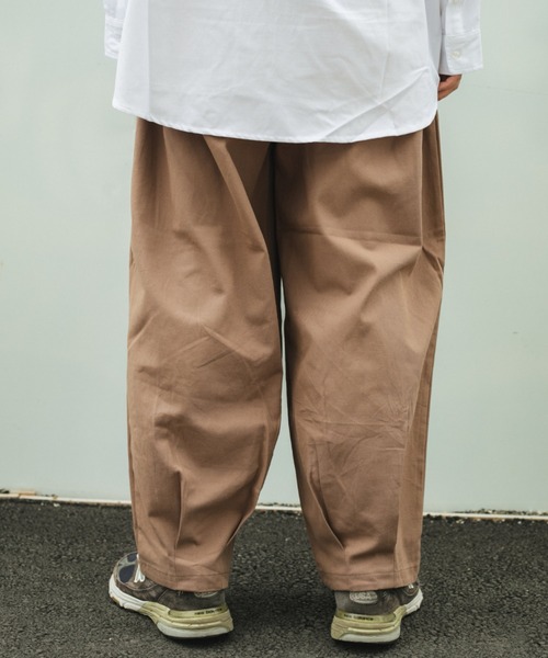 BROKEN BASE(ブロークンベース)の「ツイルバルーンパンツ(カーゴパンツ・メンズ・キナリ/ブラウン/ブラック・LARGE/MEDIUM)」の6枚目の写真