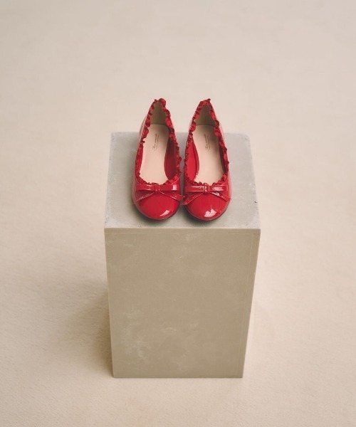 MIRO AMURETTE（ミロアミュレット）の「frill bloom ballet shoes/フリルバレエシューズ（パンプス・レディース・ブラック/レッド・SMALL/MEDIUM/LARGE）」の4枚目の写真