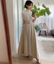 【＆g'aime×Yukkoコラボアイテム】レースアップデニムスカート