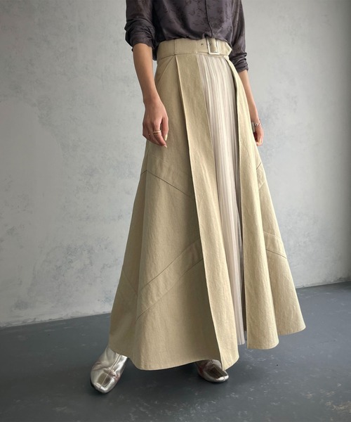 &g'aime(アンジェム)の「【&g'aime×Yukkoコラボアイテム】レースアップデニムスカート(スカート・レディース・キナリ/ブラック・FREE)」の9枚目の写真