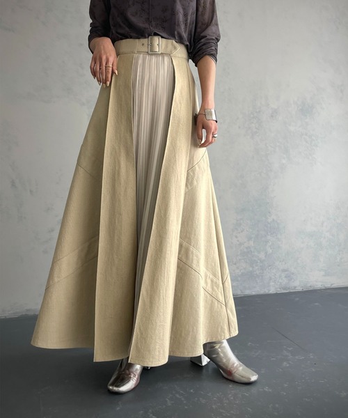 &g'aime(アンジェム)の「【&g'aime×Yukkoコラボアイテム】レースアップデニムスカート(スカート・レディース・キナリ/ブラック・FREE)」の7枚目の写真