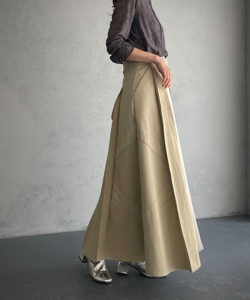 &g'aime(アンジェム)の「【&g'aime×Yukkoコラボアイテム】レースアップデニムスカート(スカート・レディース・キナリ/ブラック・FREE)」の11枚目の写真