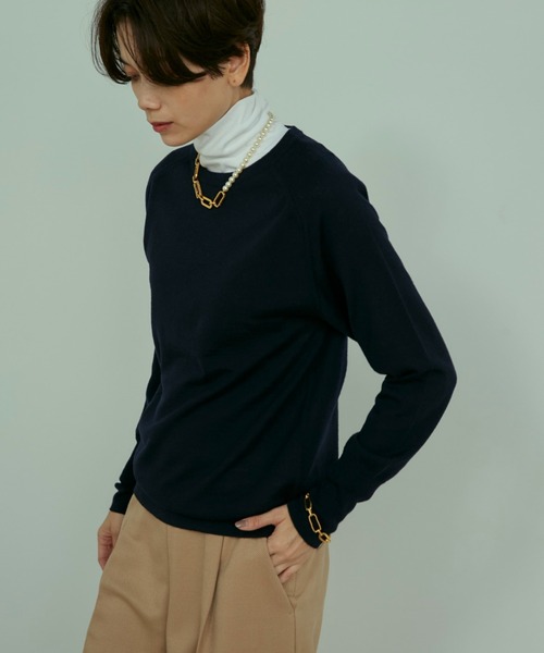 INED（イネド）の「CASHWOOLクルーネックニット タイト過ぎないサイズ感（ニット/セーター）」 WEAR