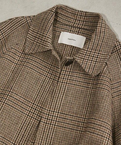 TODAYFUL(トゥデイフル) Soutiencollar Check Coatステンカラー