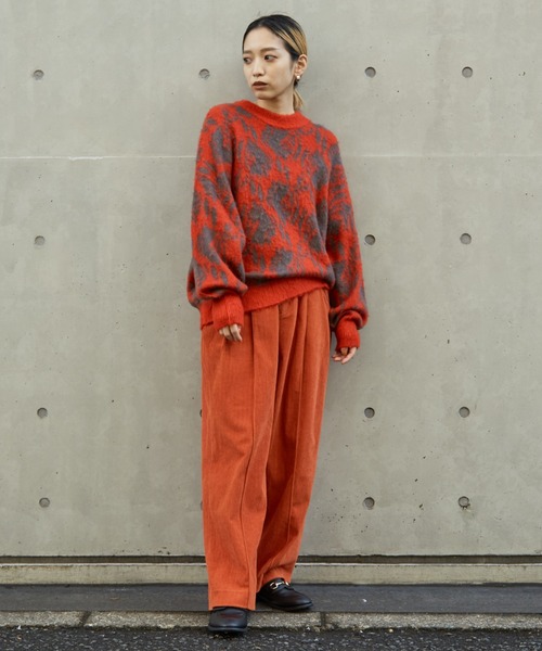 NOMINE(ノミネ)の「【大HITアイテム】フラワージャガードニット(ニット/セーター・レディース・ブラウン/イエロー/オレンジ系その他/オレンジ/ブルー・フリー)」の15枚目の写真