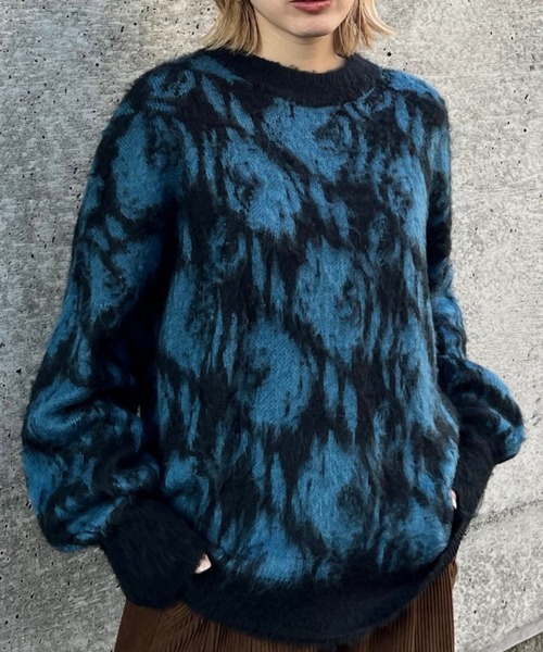 NOMINE(ノミネ)の「【大HITアイテム】フラワージャガードニット(ニット/セーター・レディース・ブラウン/イエロー/オレンジ系その他/オレンジ/ブルー・フリー)」の18枚目の写真