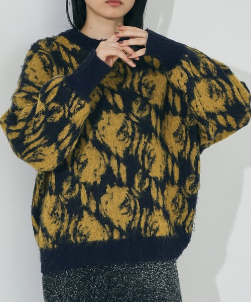 NOMINE(ノミネ)の「【大HITアイテム】フラワージャガードニット(ニット/セーター・レディース・ブラウン/イエロー/オレンジ系その他/オレンジ/ブルー・フリー)」の19枚目の写真