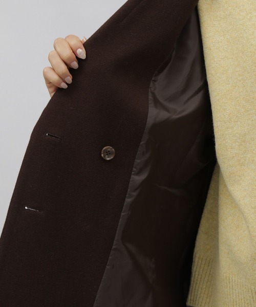 LAKOLE（ラコレ）の「ウーリーテックダブルテーラーコート / 281717（テーラードジャケット・レディース・ダークブラウン/ライトベージュ・SMALL/MEDIUM）」の15枚目の写真