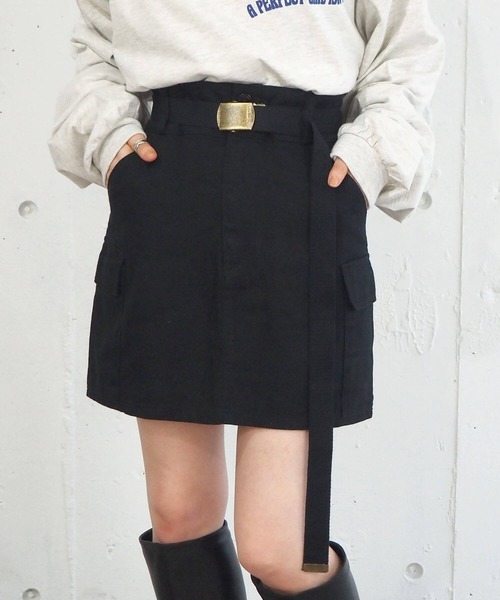 tiptop(ティップトップ)の「【2サイズ展開】ガチャベルト付きカーゴミニスカート【web限定Sサイズあり】(スカート・レディース・ブラック/ベージュ/カーキ・S/M)」の13枚目の写真